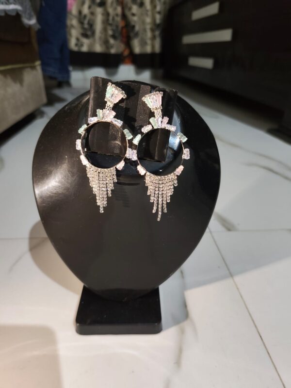 Stylish Shimmering Dangler Earrings for Women & Girls | Party Wear Statement Jewelry - Image 2