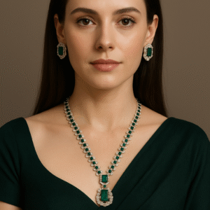 green jewellery set