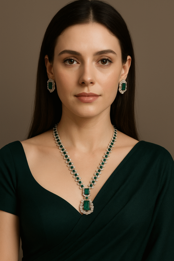 green jewellery set